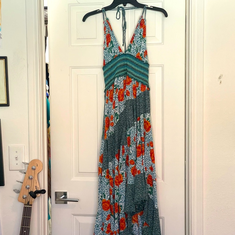 Free People Maxi asymmetrical dress size small